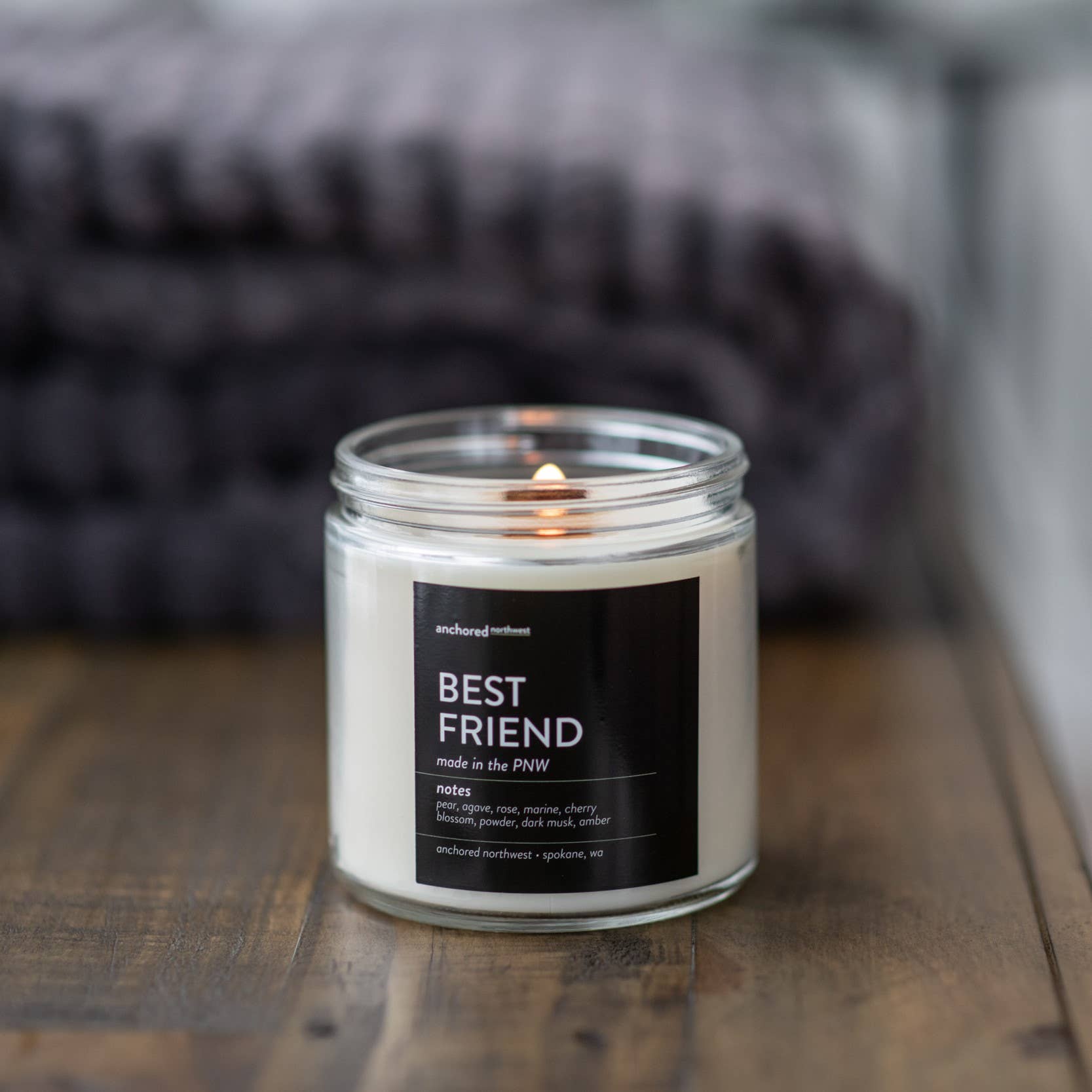 Apples & Maple Bourbon Large Wood Wick Soy Candle
