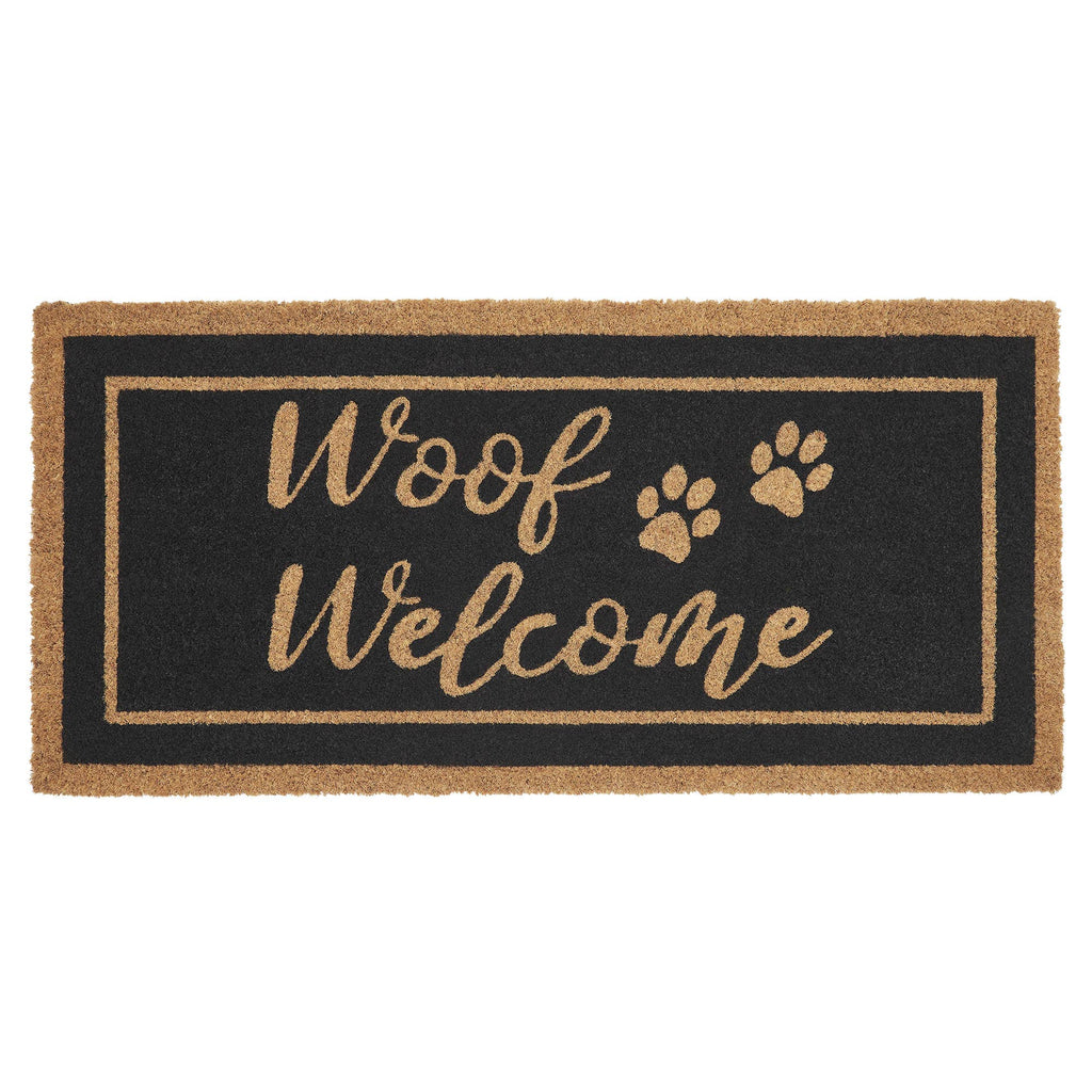 Woof Welcome Coir Rug 17x36
