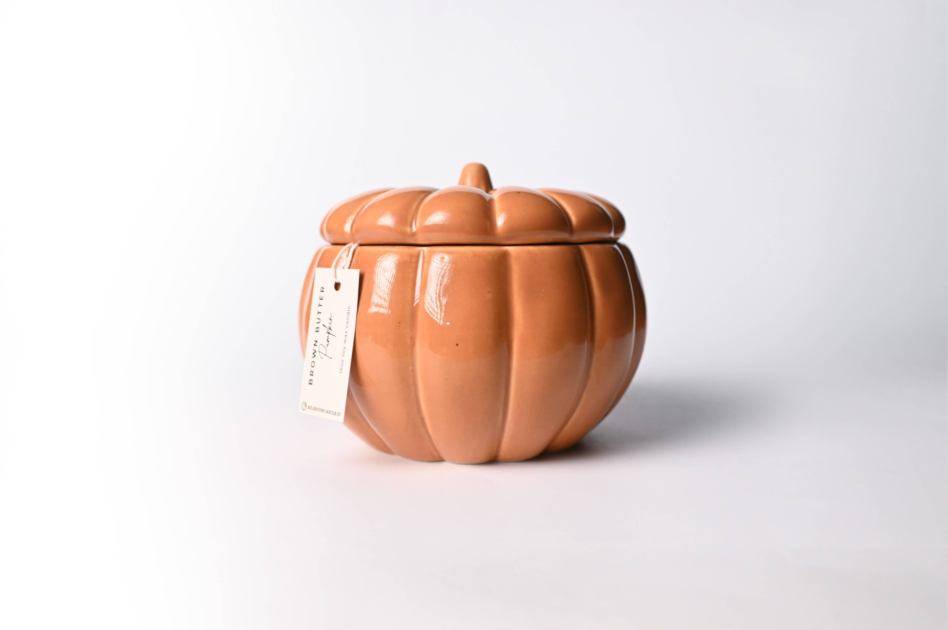 Fall Ceramic Pumpkin 16 oz: Brown Butter Pumpkin Candle