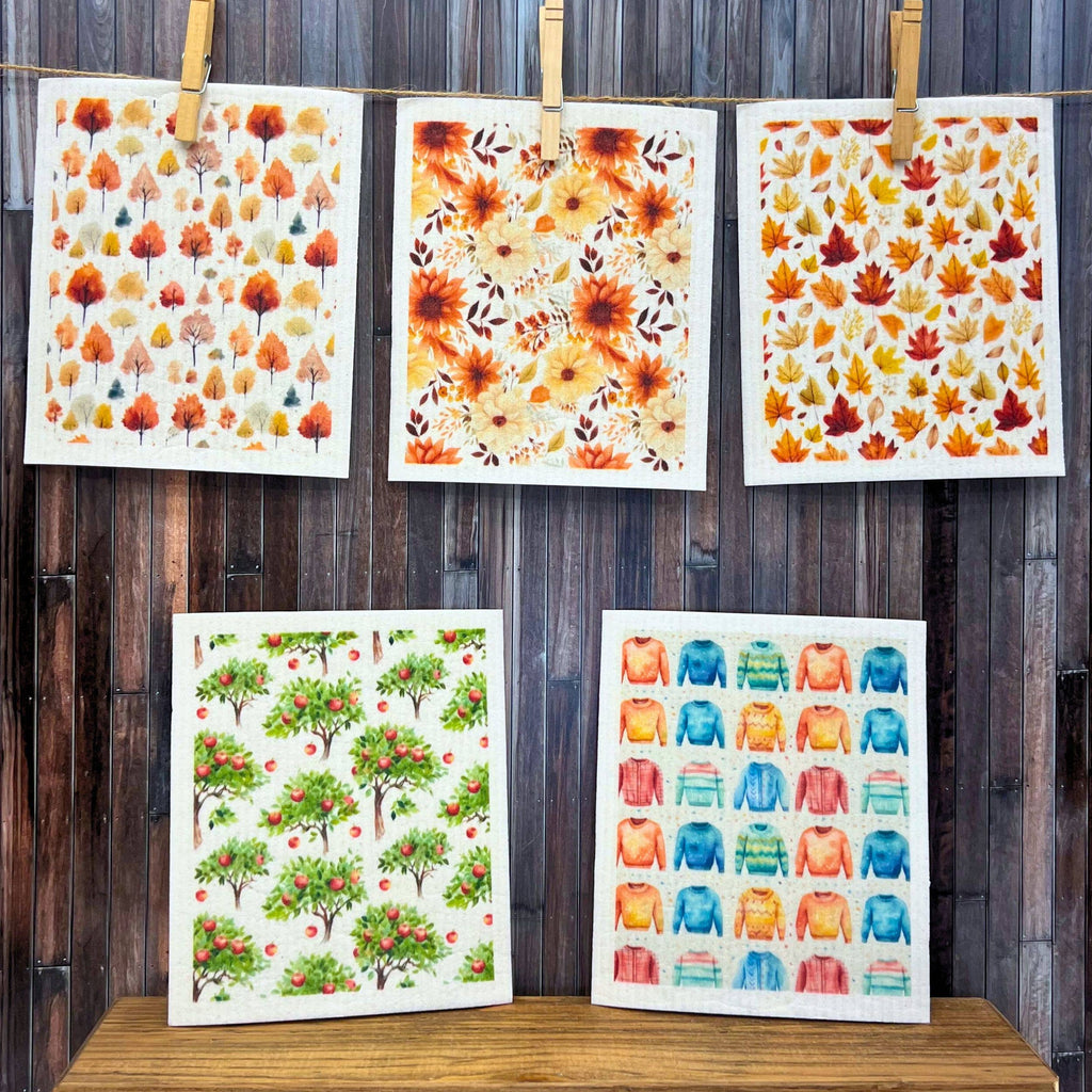 Fall Leaves Swedish Dishcloths