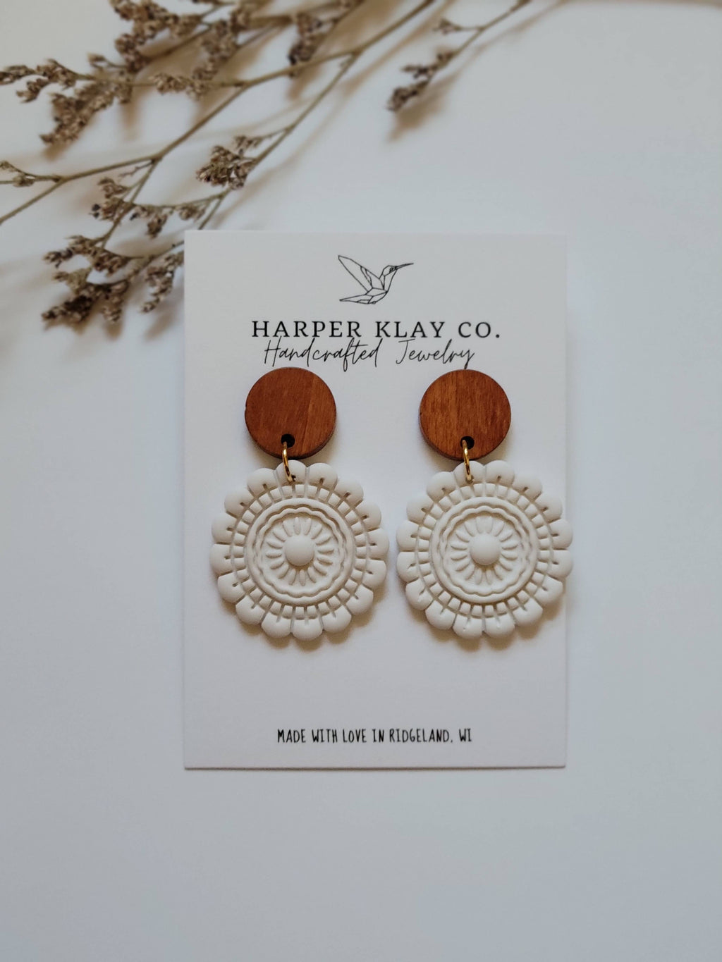 The Mandala Set- Polymer Clay Dangle Earrings