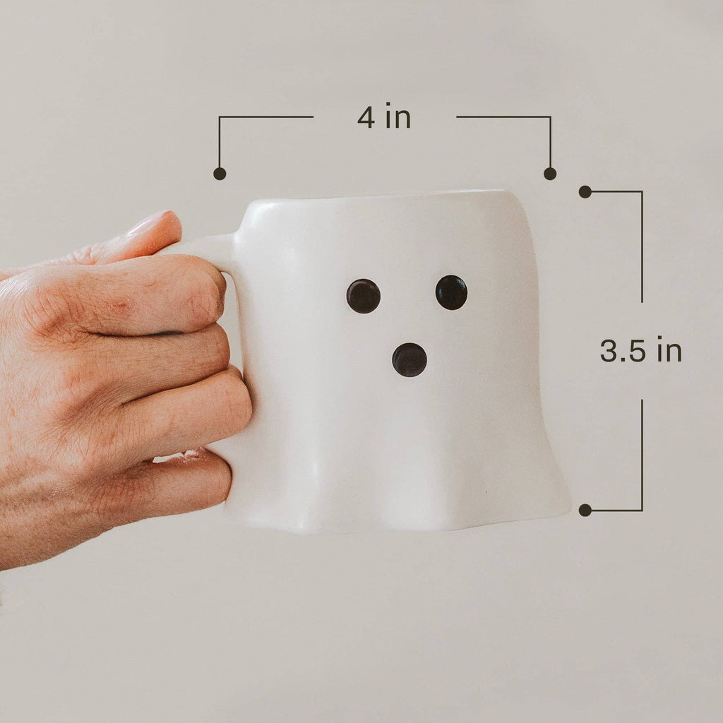 Black Ghost Coffee Mug - Halloween Decor & Gifts