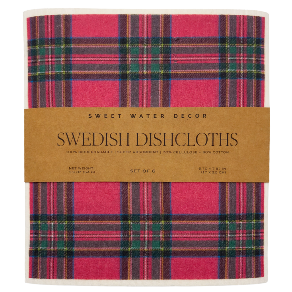 *NEW* Holiday Pattern Swedish Dishcloths, Set of 6