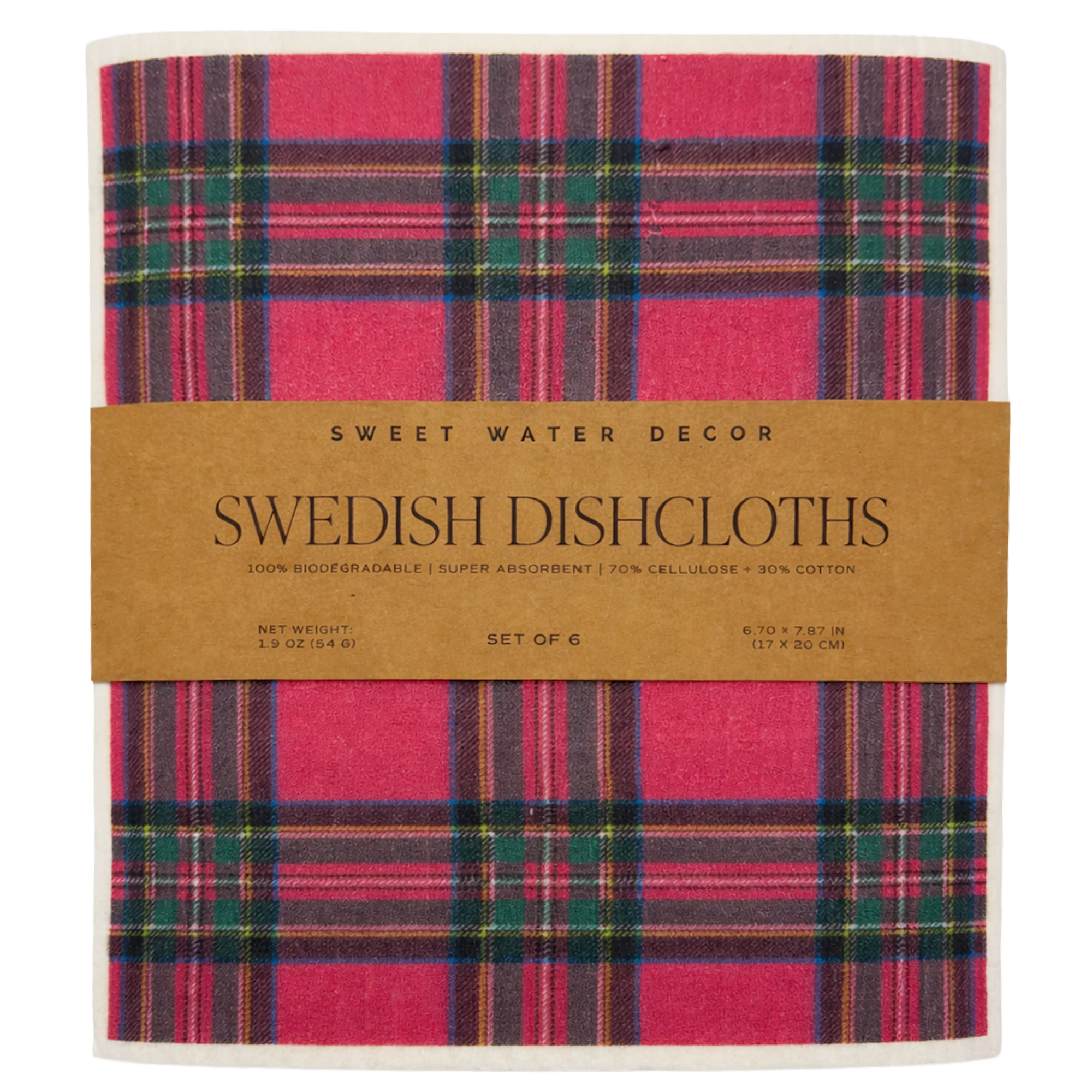 *NEW* Holiday Pattern Swedish Dishcloths, Set of 6