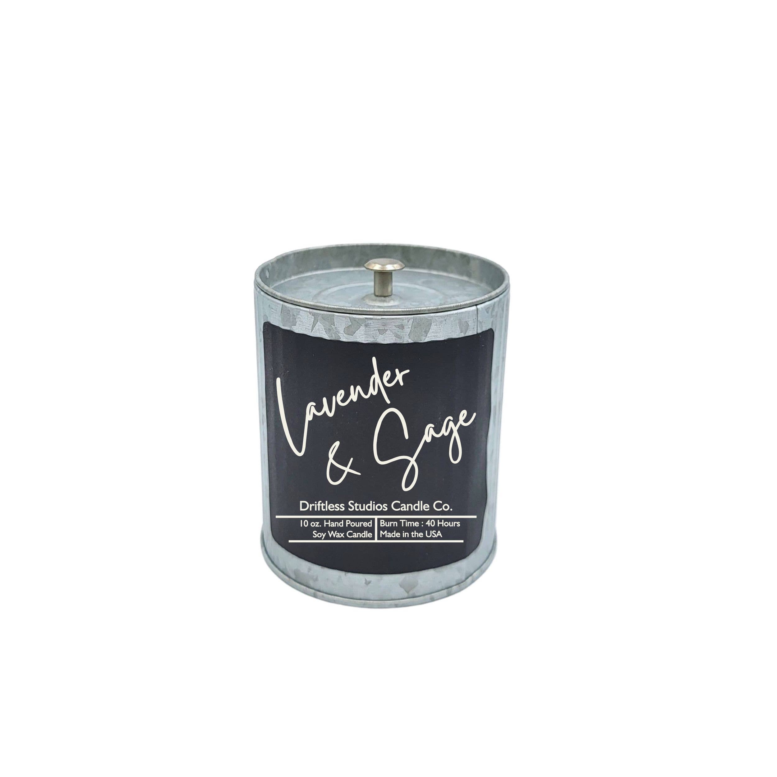 Lavender & Sage Summer Candle - Scented Rustic Candles