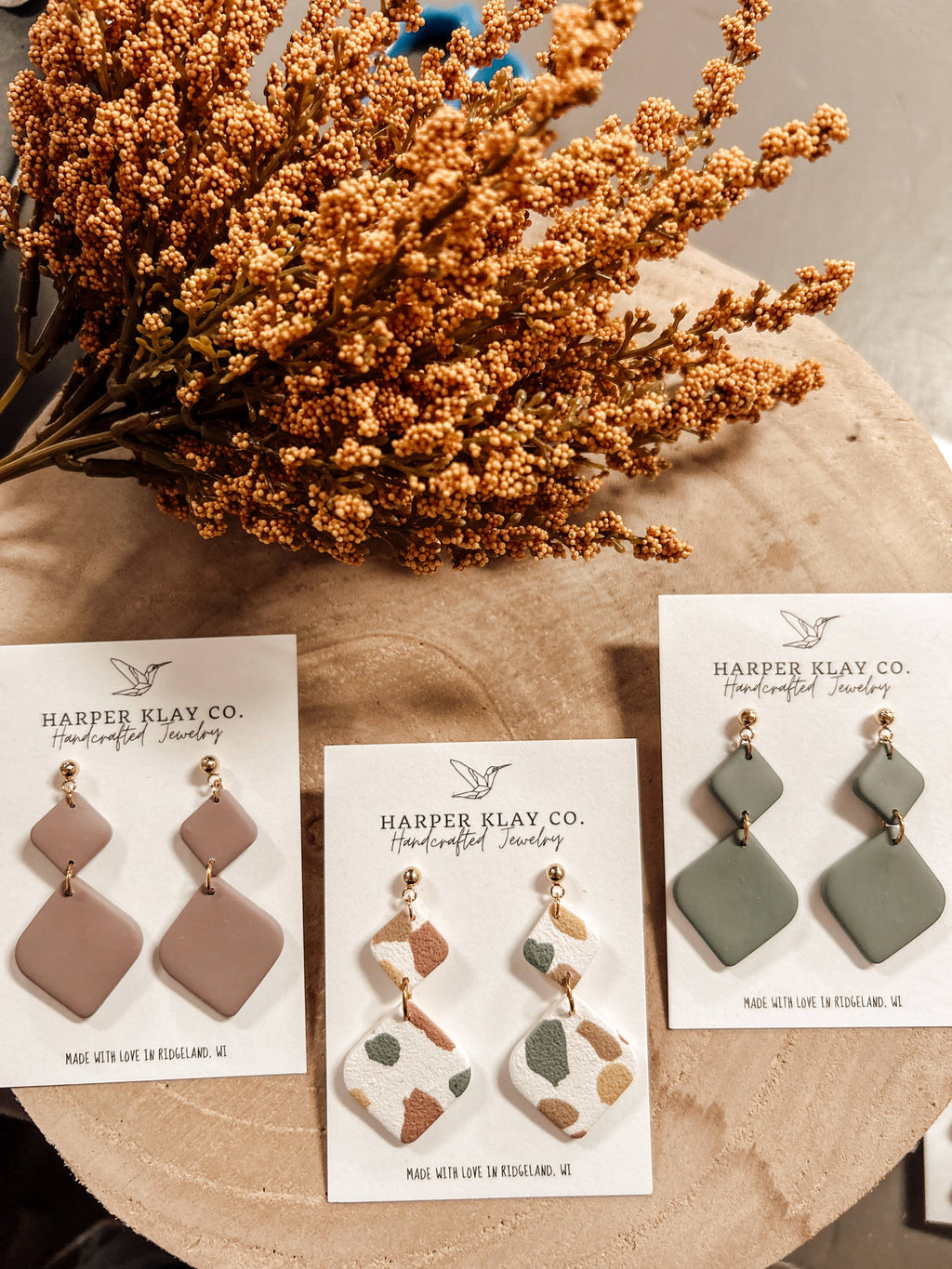 The Lynsey Set- Polymer Clay Dangle Earrings