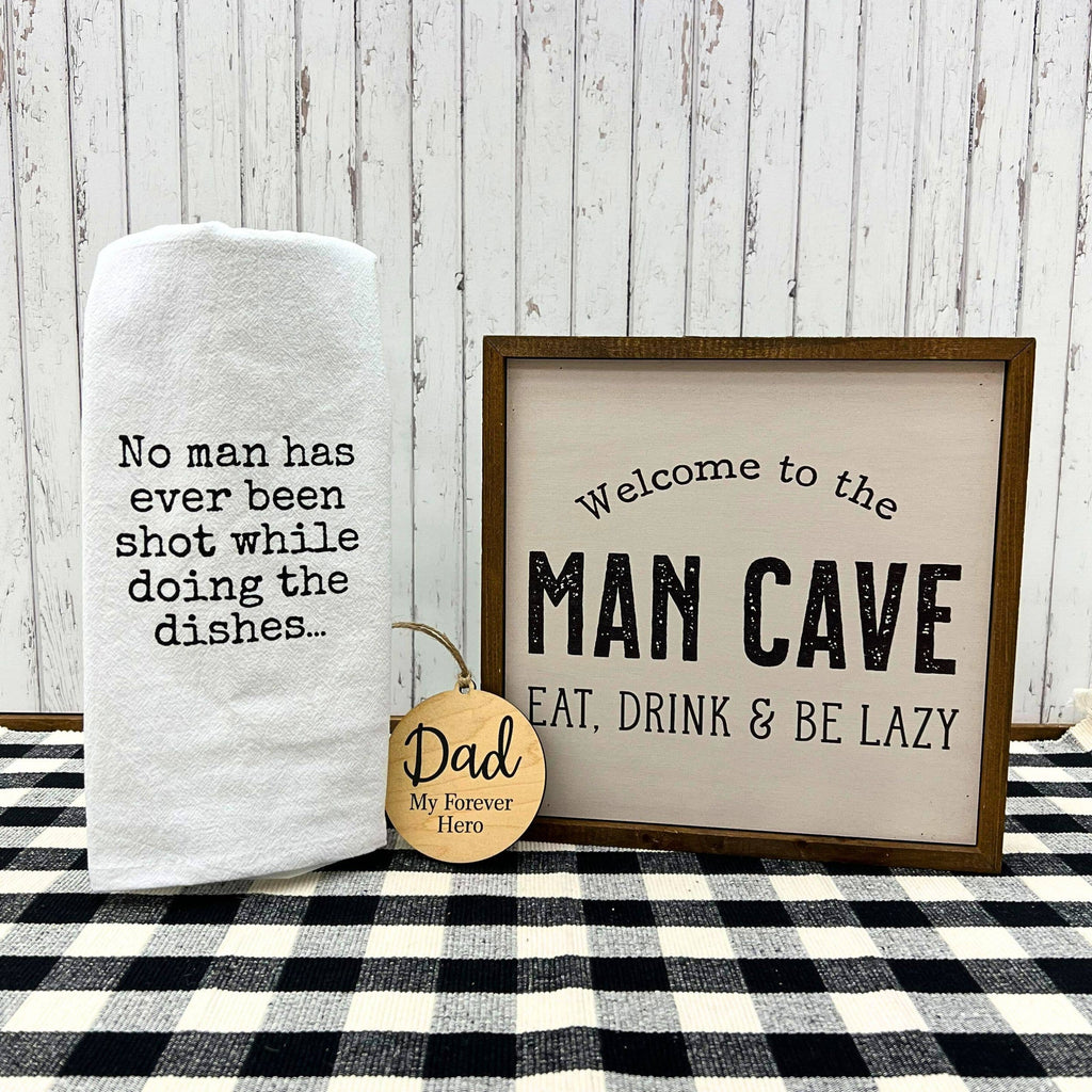 10x10 Welcome To The Man Cave Wood Sign