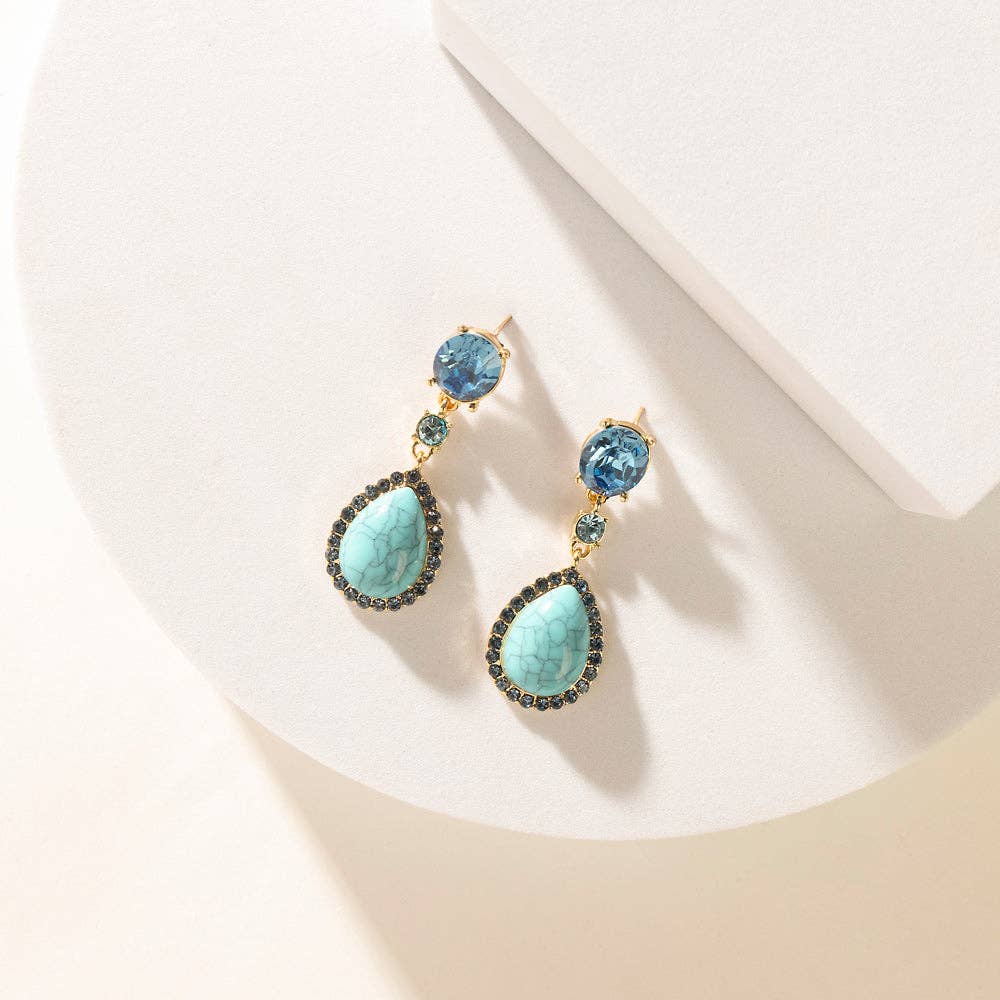 Prairie Sunstar Earrings In Sky blue Myra Bag