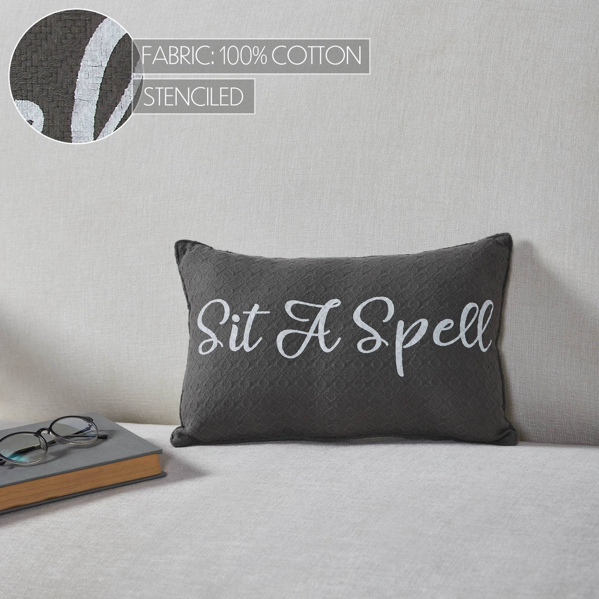 Finders Keepers Sit A Spell Pillow 9.5x14