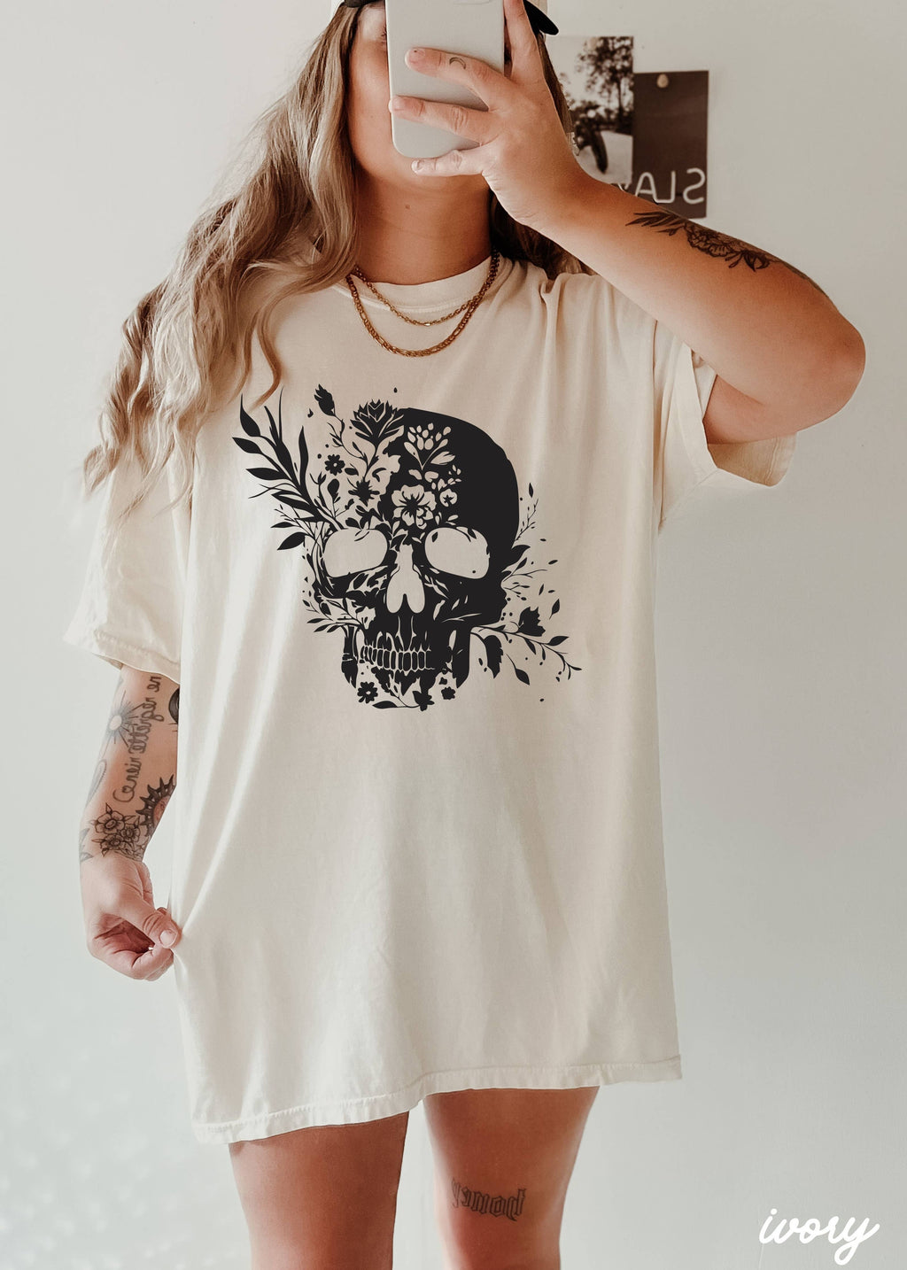 Floral Skull Tee
