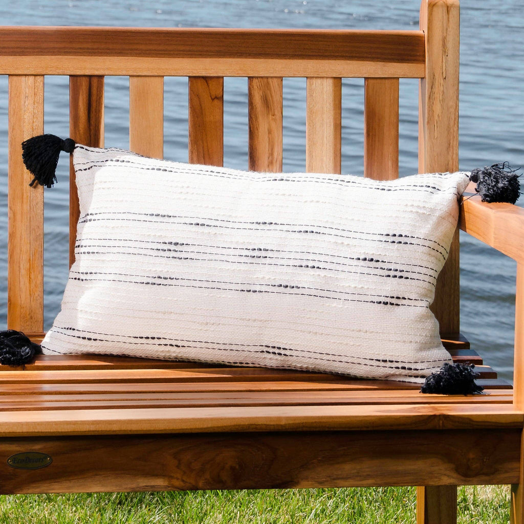 Zahara 12X22" Handwoven Recycled Indoor/Outdoor Throw Pillow