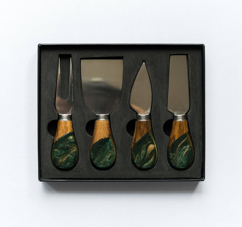 Resin Coated Cheese Knife Set - Set of 4