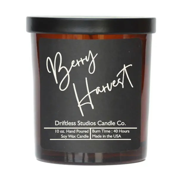 Berry Harvest Soy Wax Glass Candles - Fall Decor