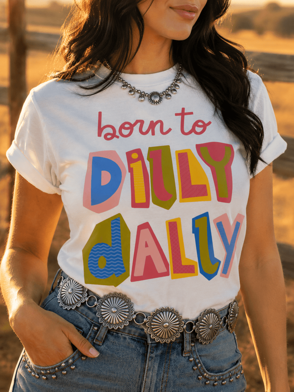 Born to Dilly Dally Retro Graphic Tee
