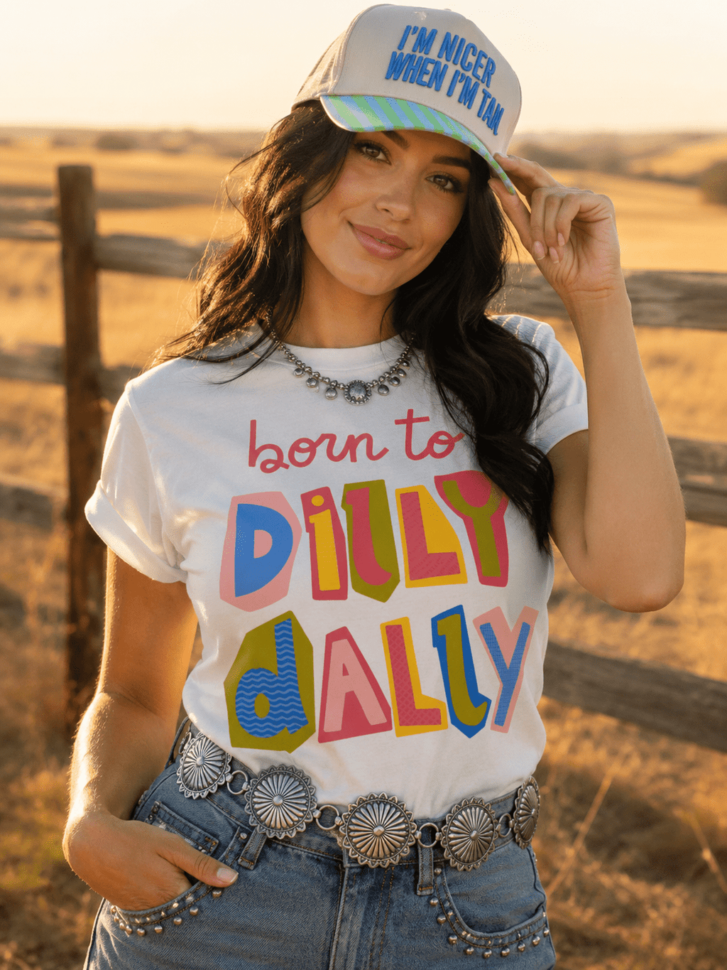 Born to Dilly Dally Retro Graphic Tee