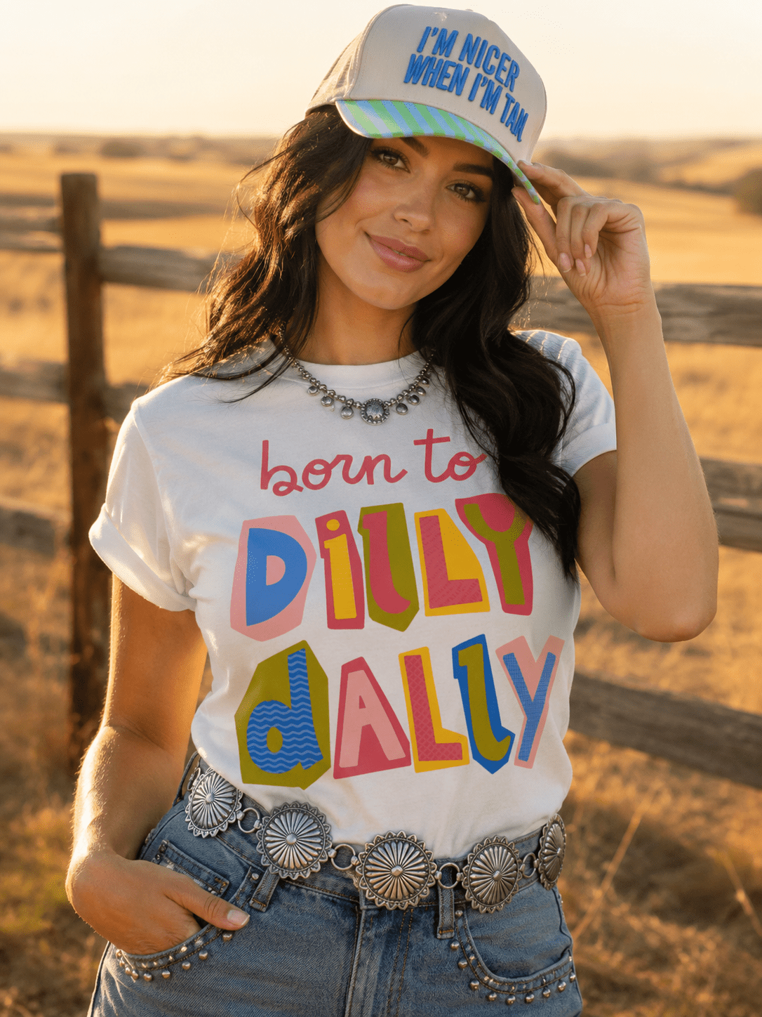 Born to Dilly Dally Retro Graphic Tee