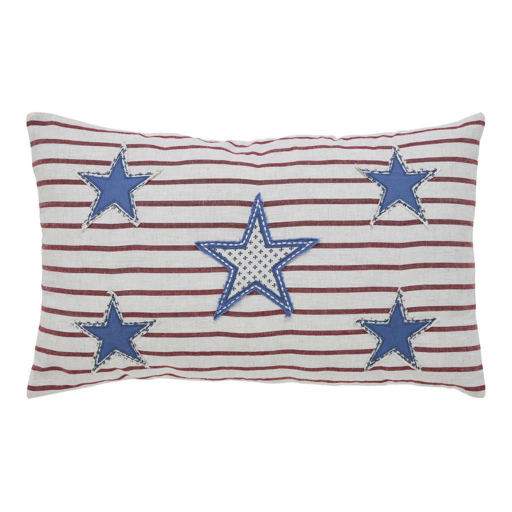 Celebration Americana Star Applique Pillow 14x22