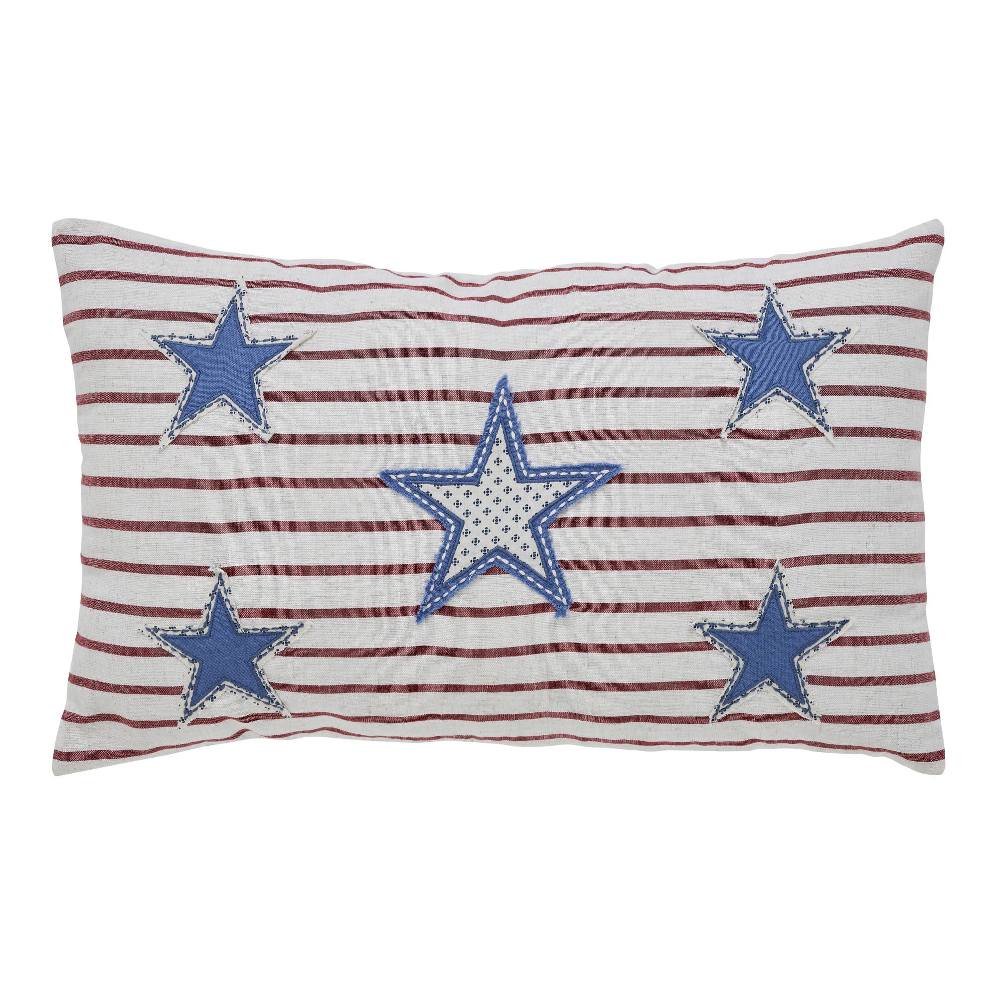 Celebration Americana Star Applique Pillow 14x22