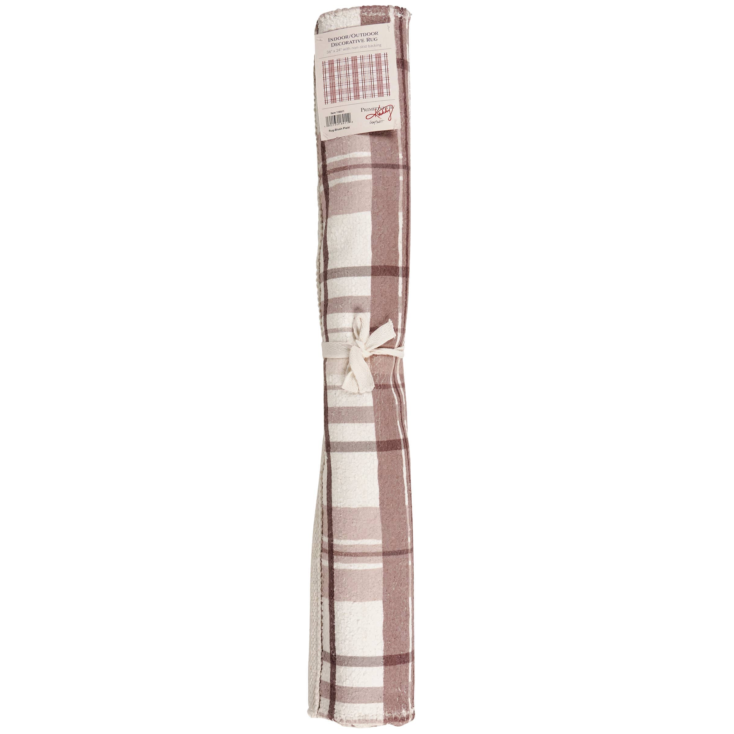 Blush Plaid Rug