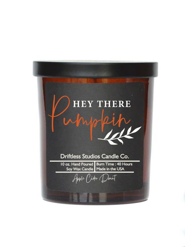 Hey There Pumpkin - Frosted Pumpkin Fall Candle - Soy Wax Candles