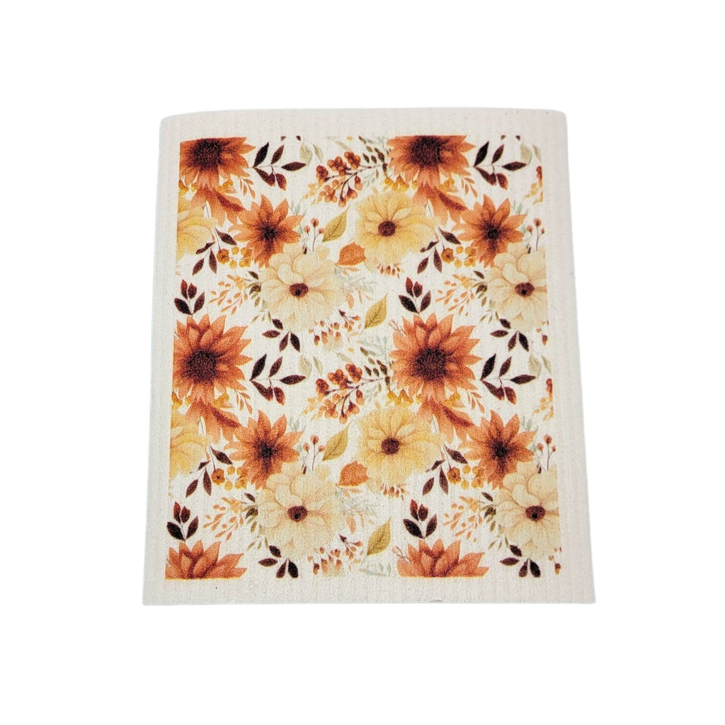 Fall Harvest Mums Swedish Dishcloths