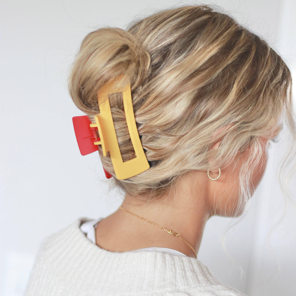 Two Tone Claw Hair Clip - Chiefs