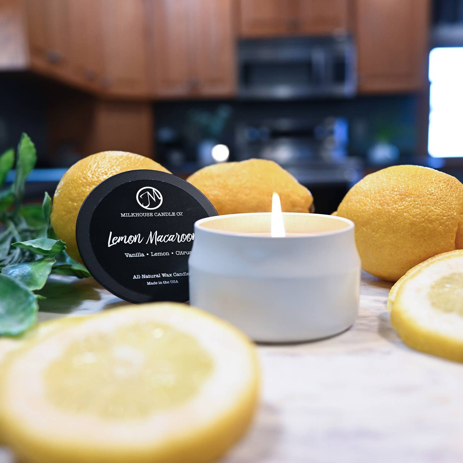 3.75 oz Traveler Tin Candle: Lemon Macaroon