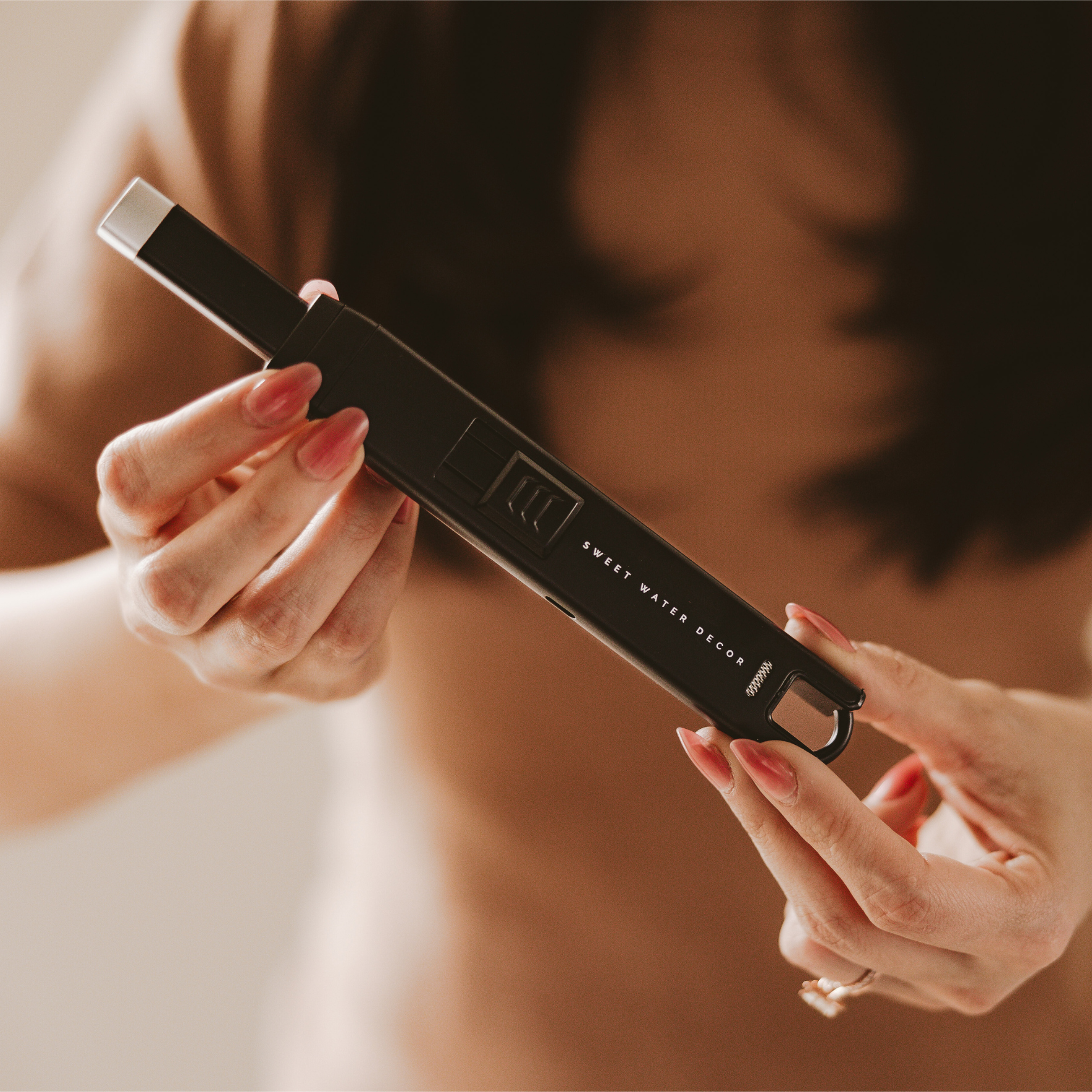 Black Large Rechargeable Electric Lighter