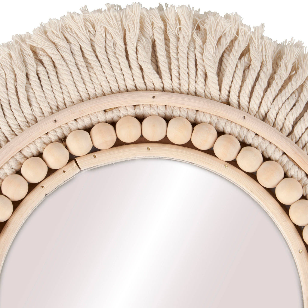 Beaded Fringe Mirror