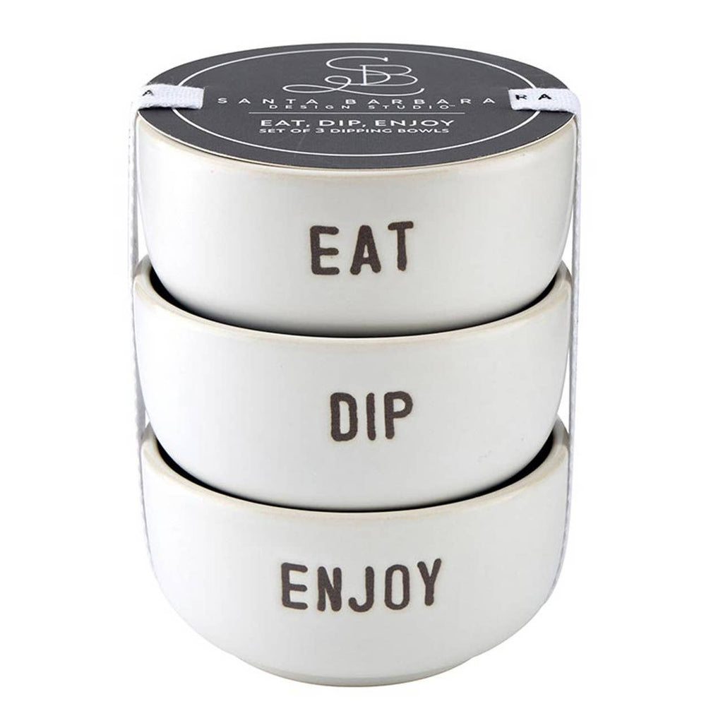 Eat Dip Enjoy Ceramic Dip Bowl Set - Face to Face