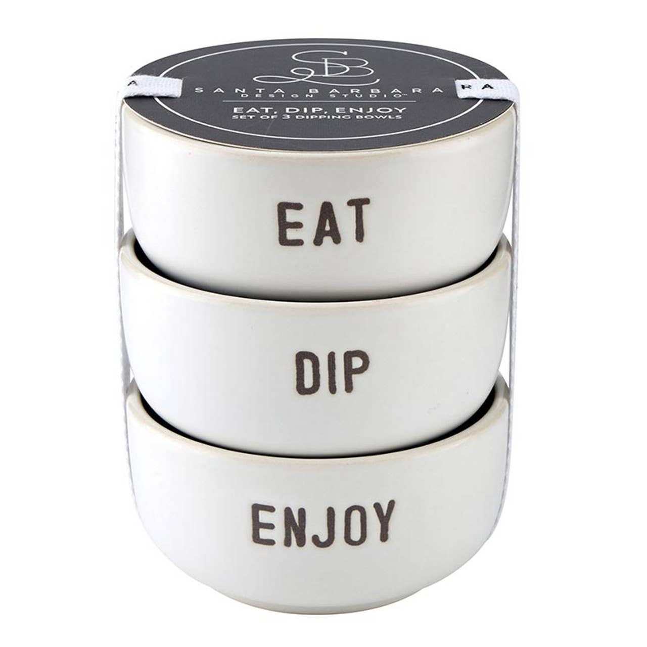 Eat Dip Enjoy Ceramic Dip Bowl Set - Face to Face