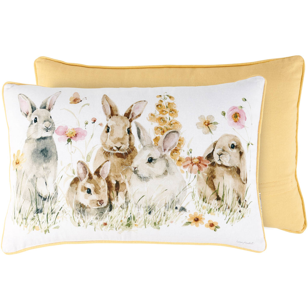 Flower Bunnies Pillow Was $36.00