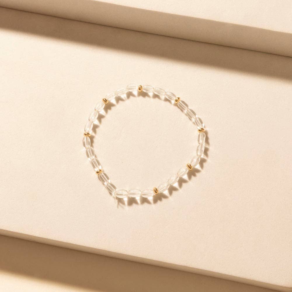 Amethyst Trail Stack Bracelet in Desert Orchid Myra Bag
