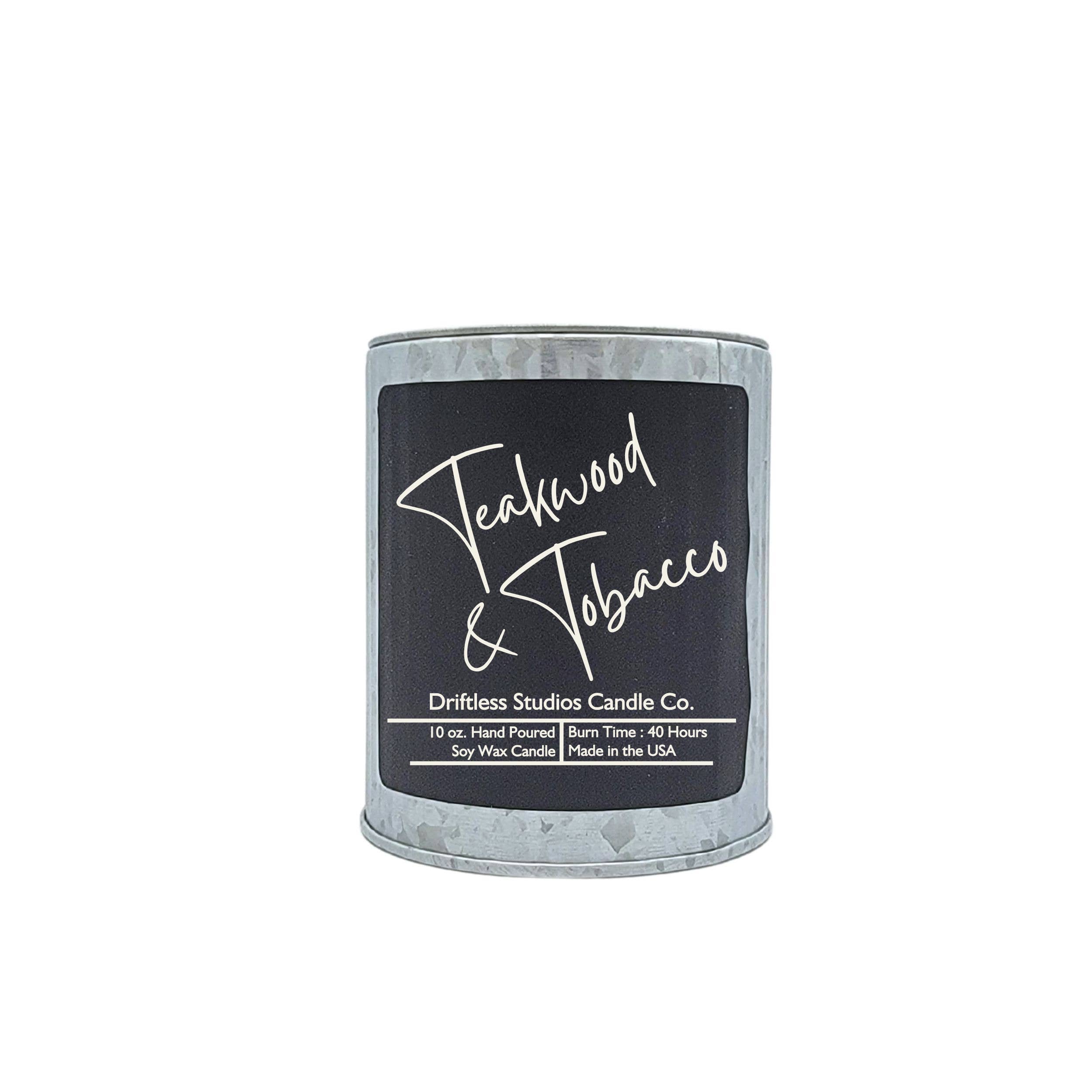 Teakwood & Tobacco Rustic Farmhouse Scented Candles - Decor
