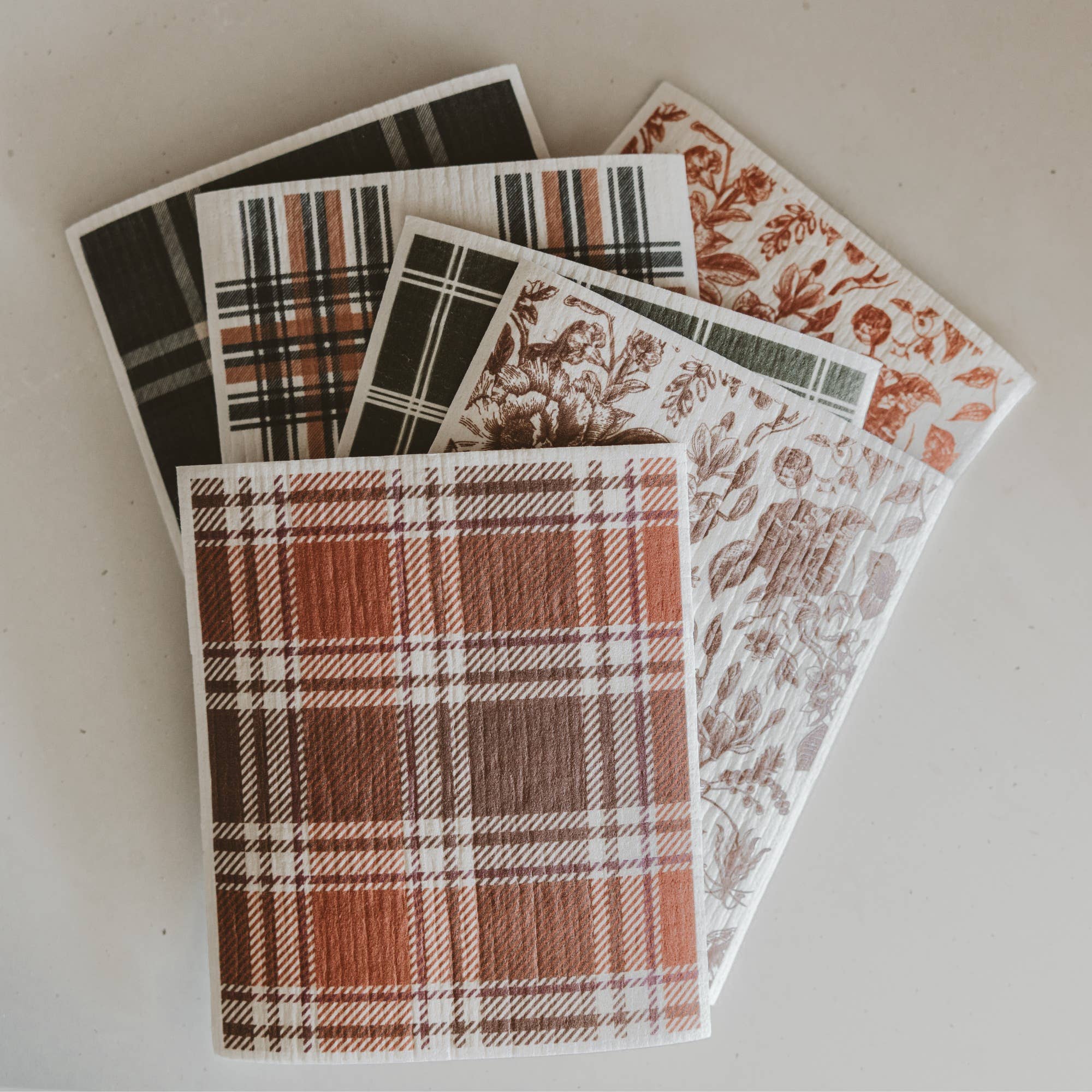 *NEW* Fall Pattern Swedish Dishcloths, Set of 6 - Fall Kitchen
