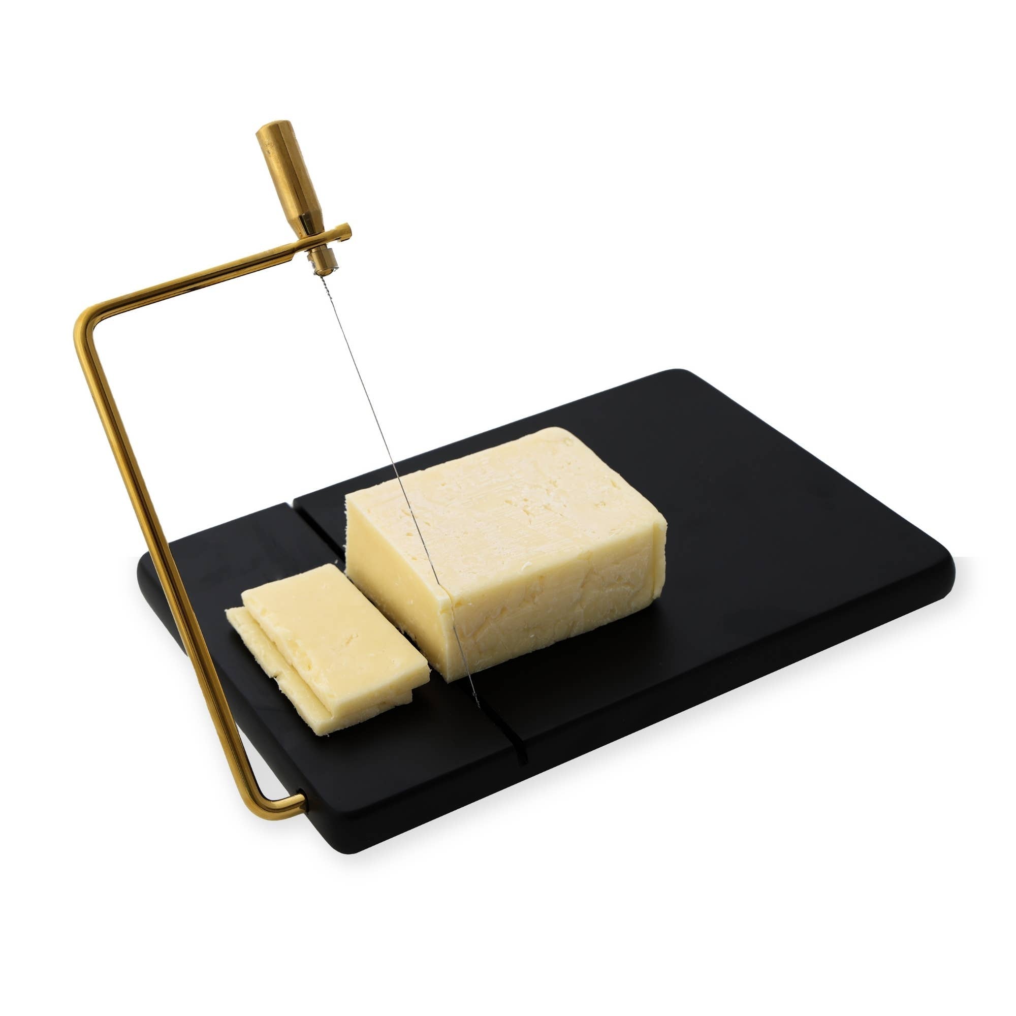 Wire Cheese Slicer, Black Wood