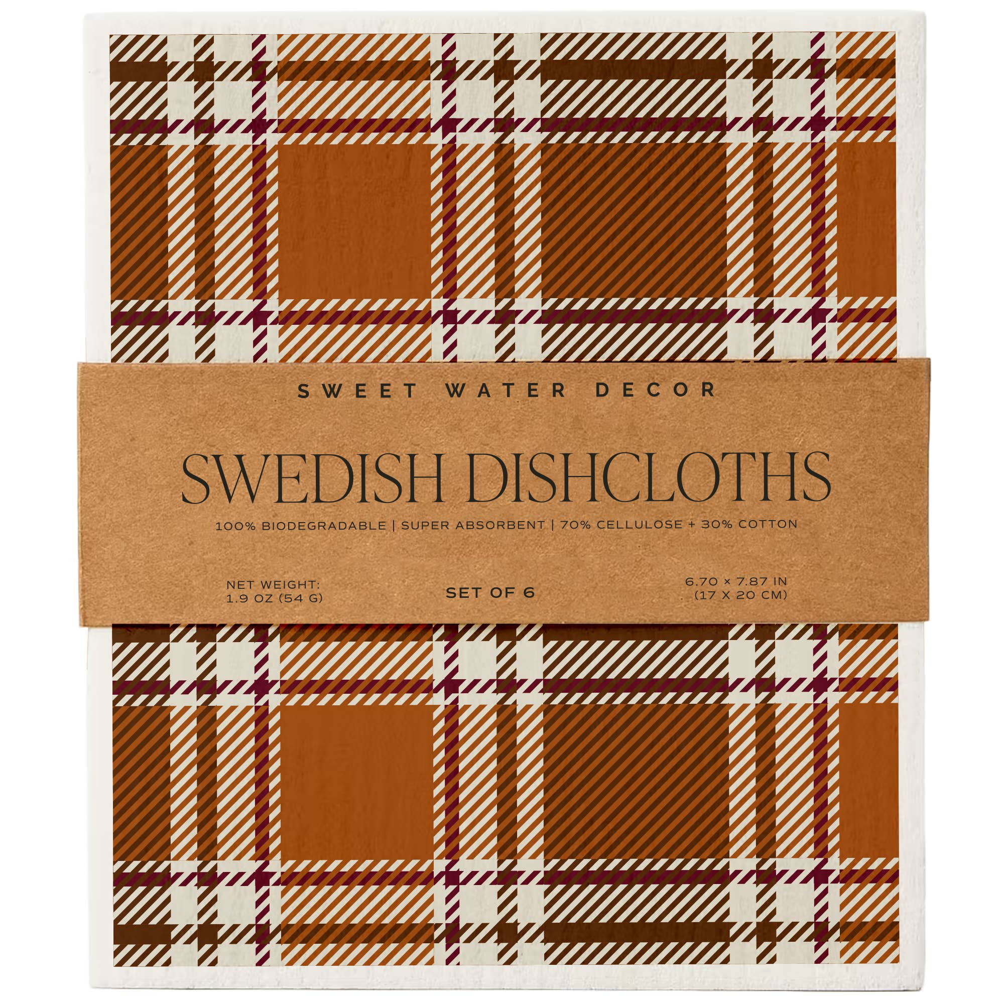*NEW* Fall Pattern Swedish Dishcloths, Set of 6 - Fall Kitchen