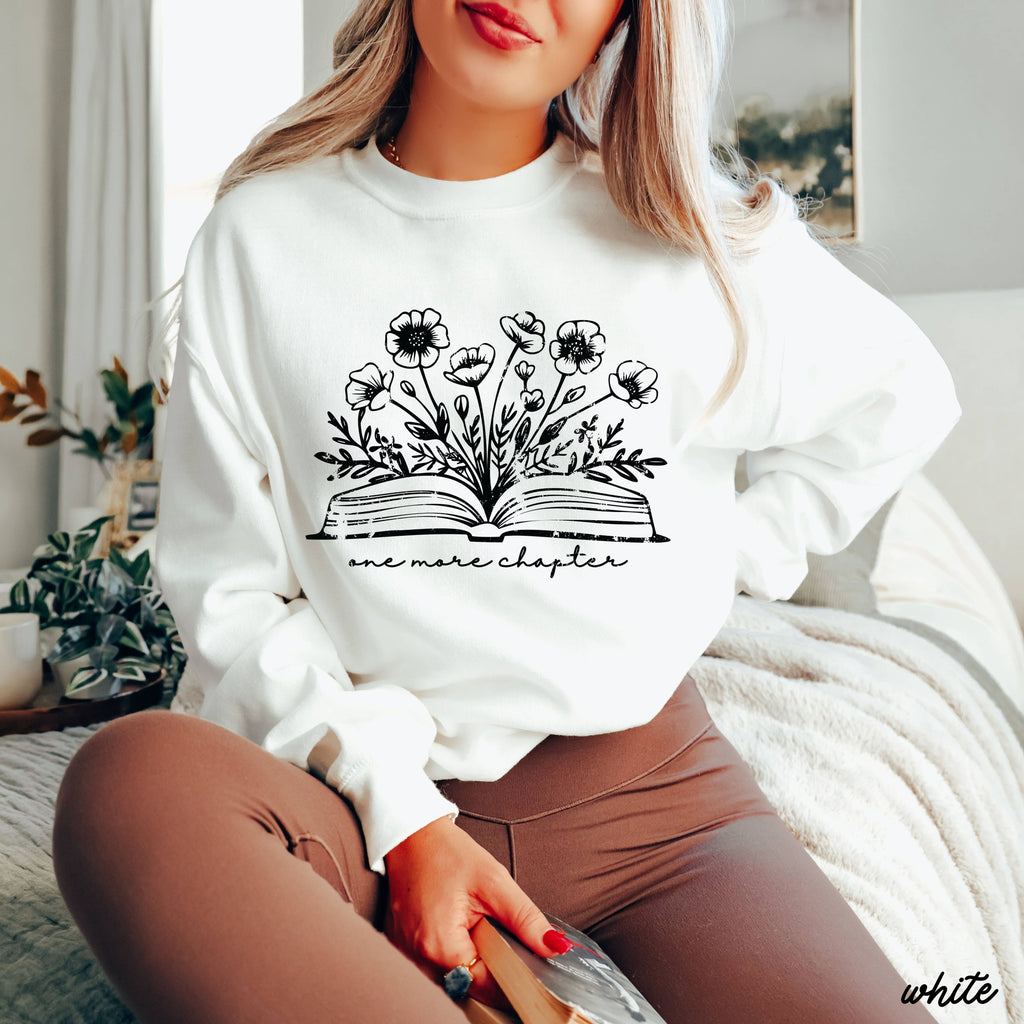 One More Chapter Floral Book Sweatshirt