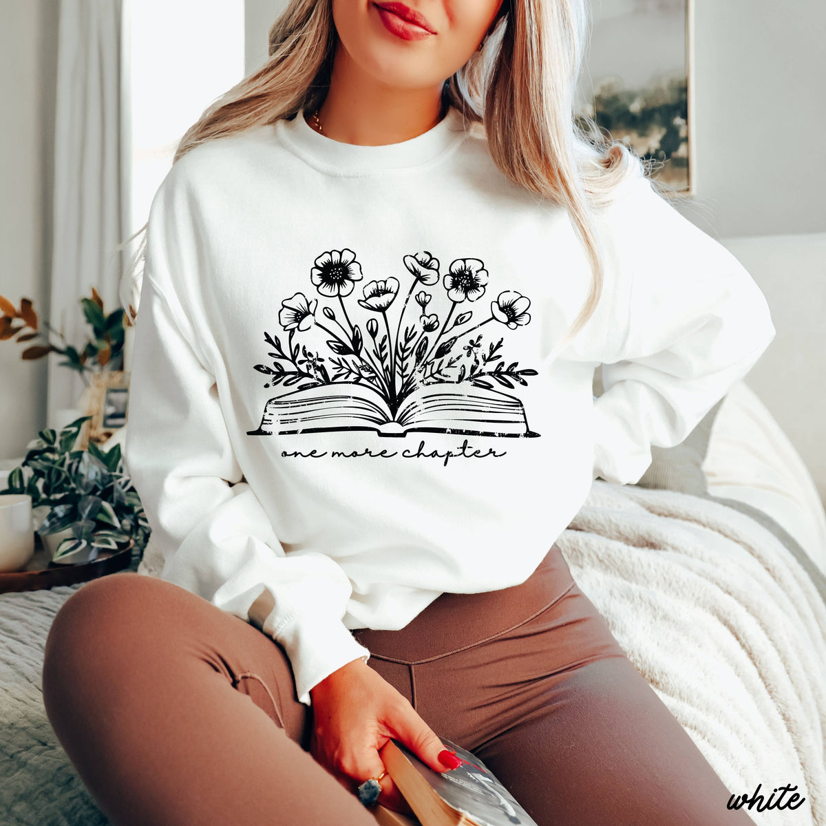 One More Chapter Floral Book Sweatshirt