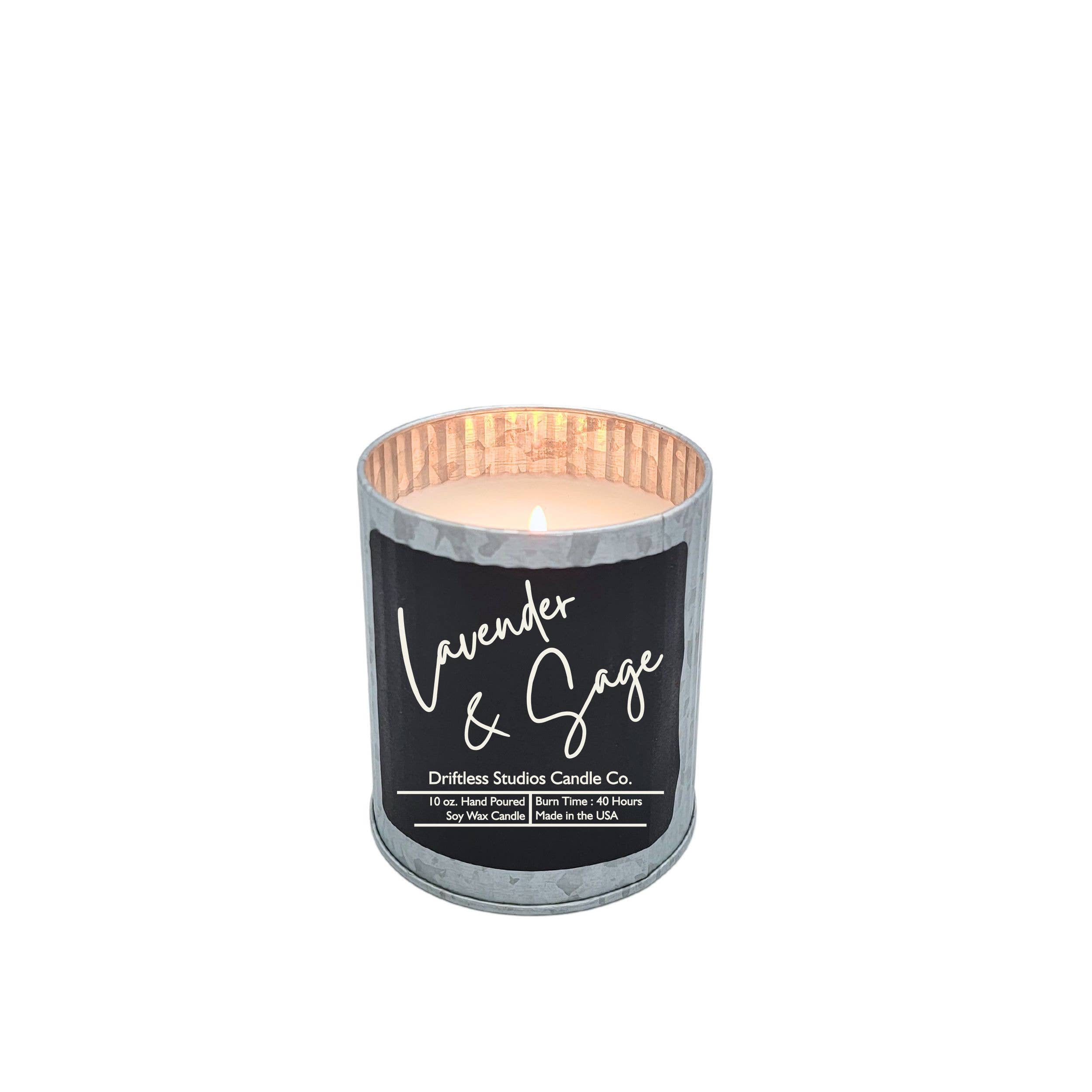 Lavender & Sage Summer Candle - Scented Rustic Candles