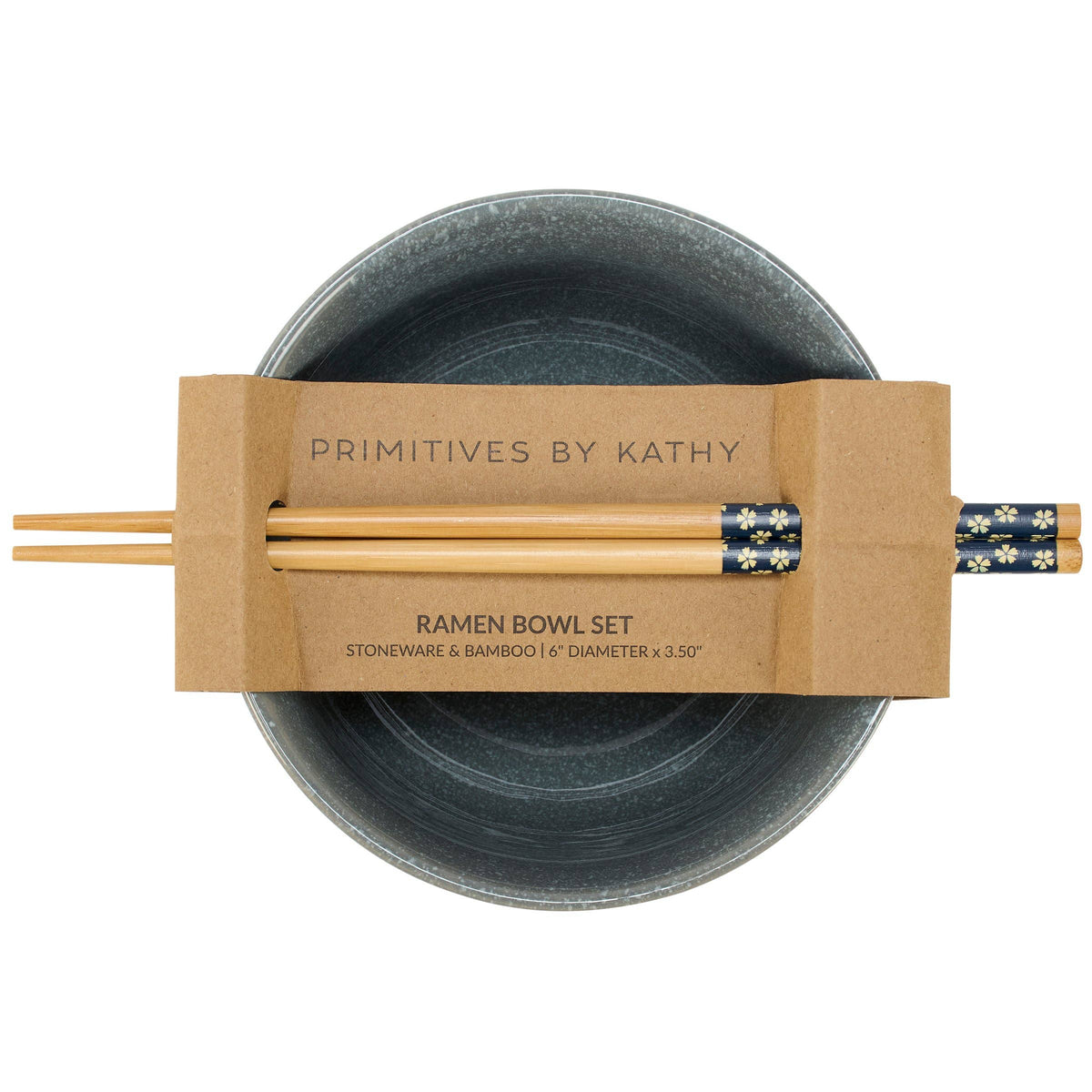 Ribbed Blue Ramen Bowl Set