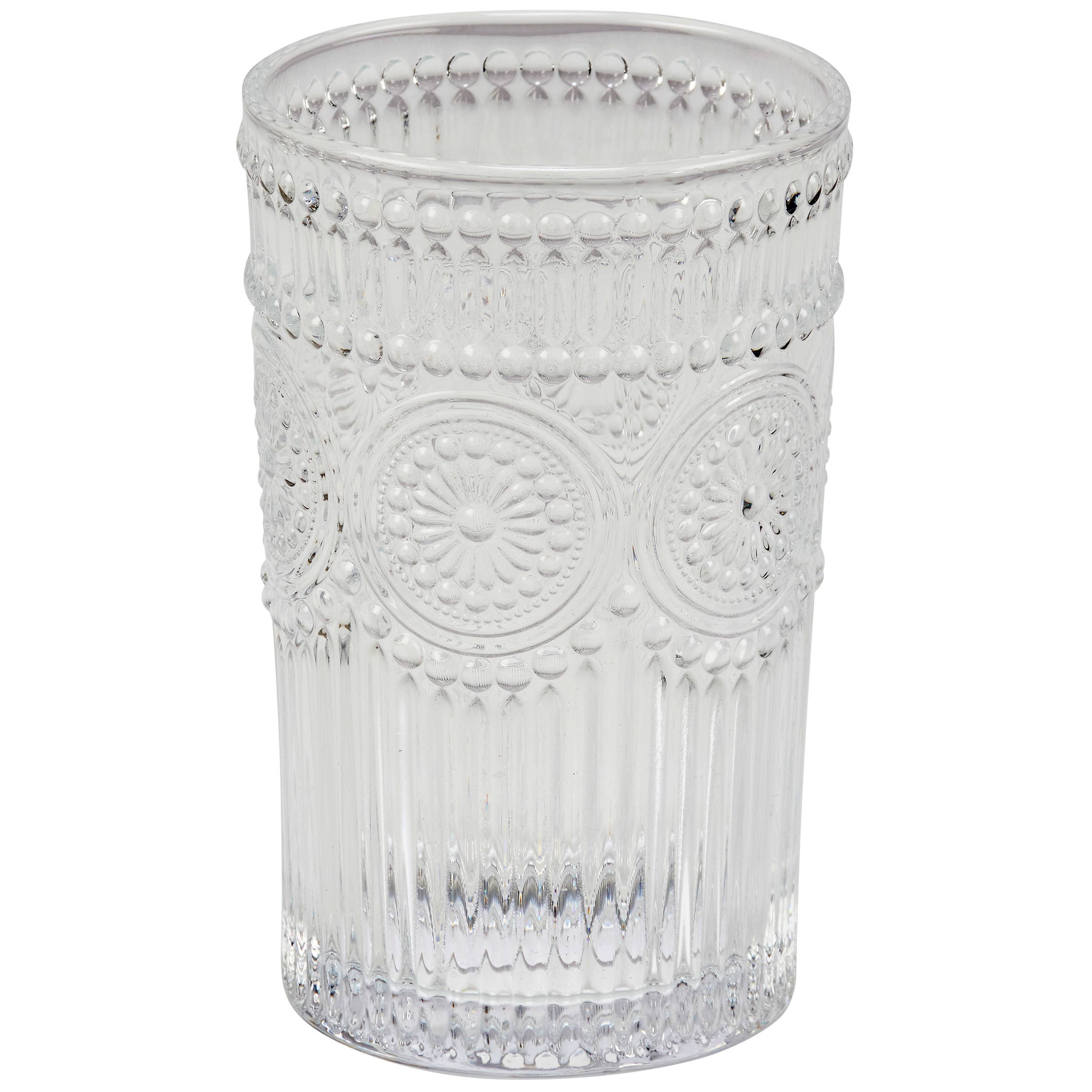 Large Medallion Vintage Drinking Glass
