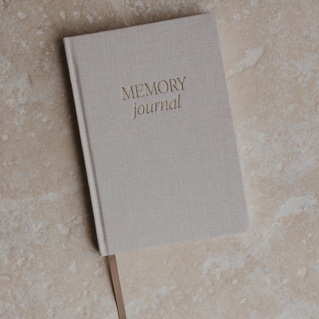 Neutral Memory Fabric Journal - Home Decor