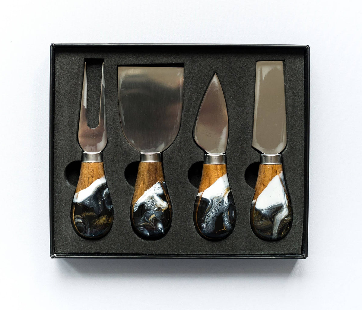 Resin Coated Cheese Knife Set - Set of 4