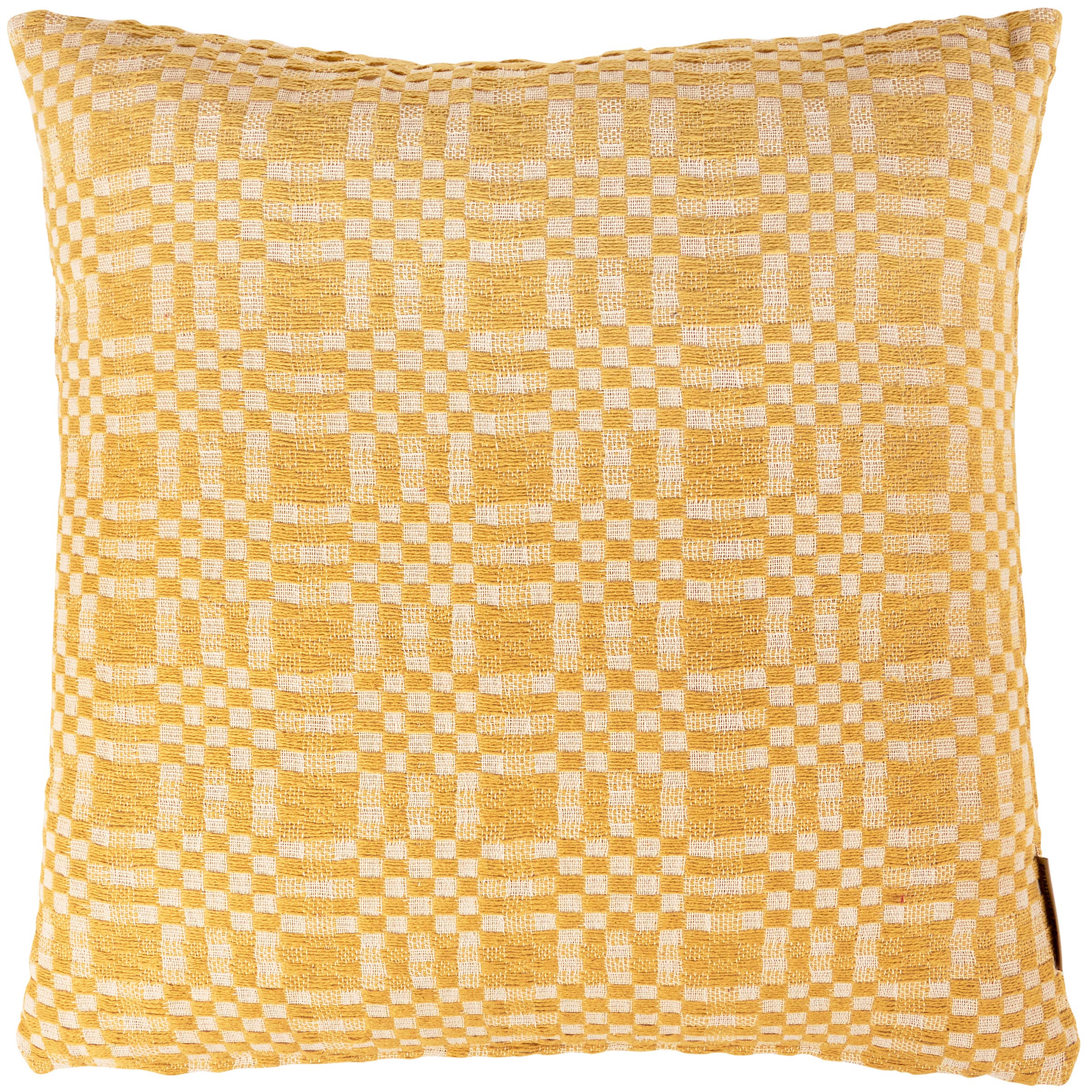 Gold Checkered Pillow