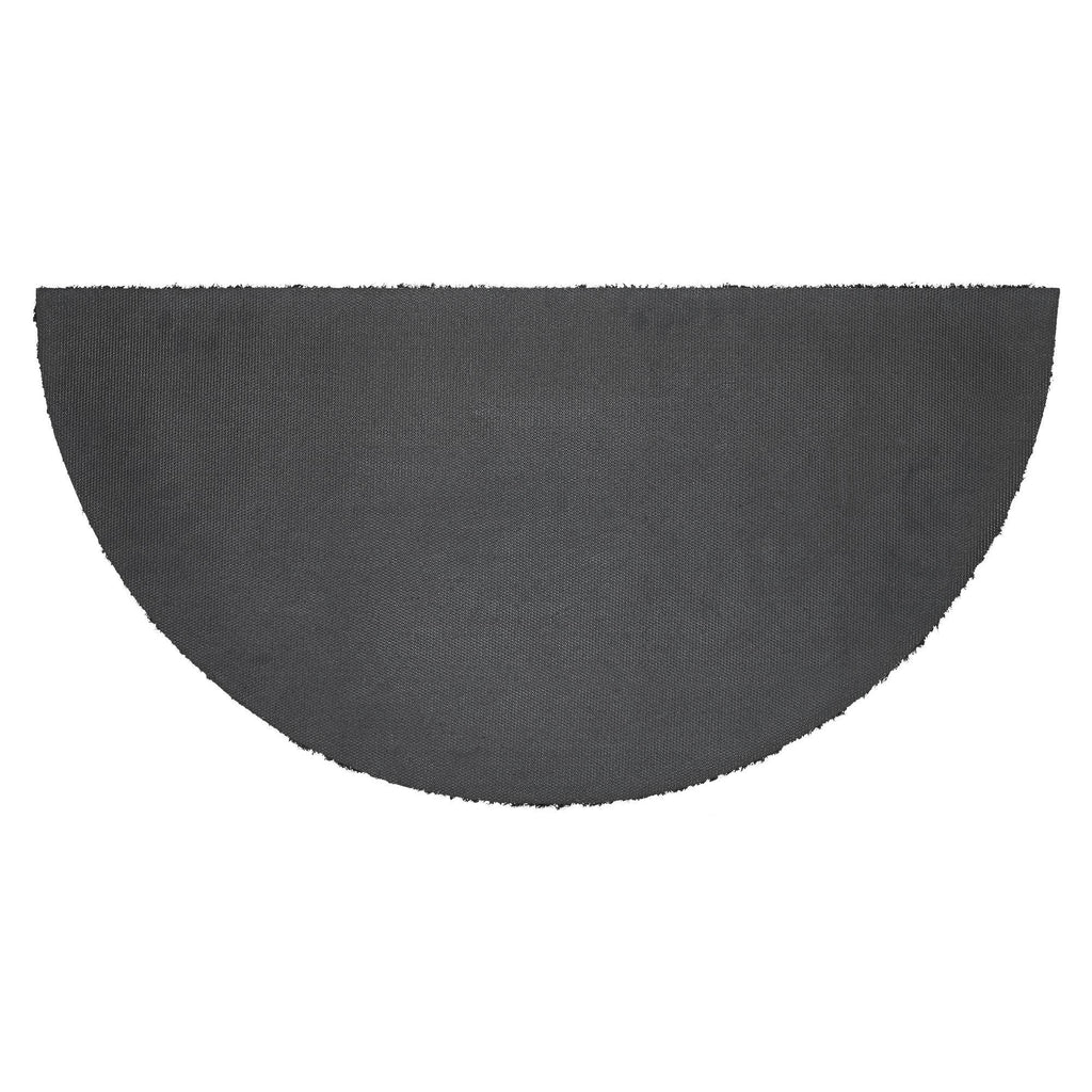Welcome To Our Home Black Tan Coir Rug Half Circle 16.5x33