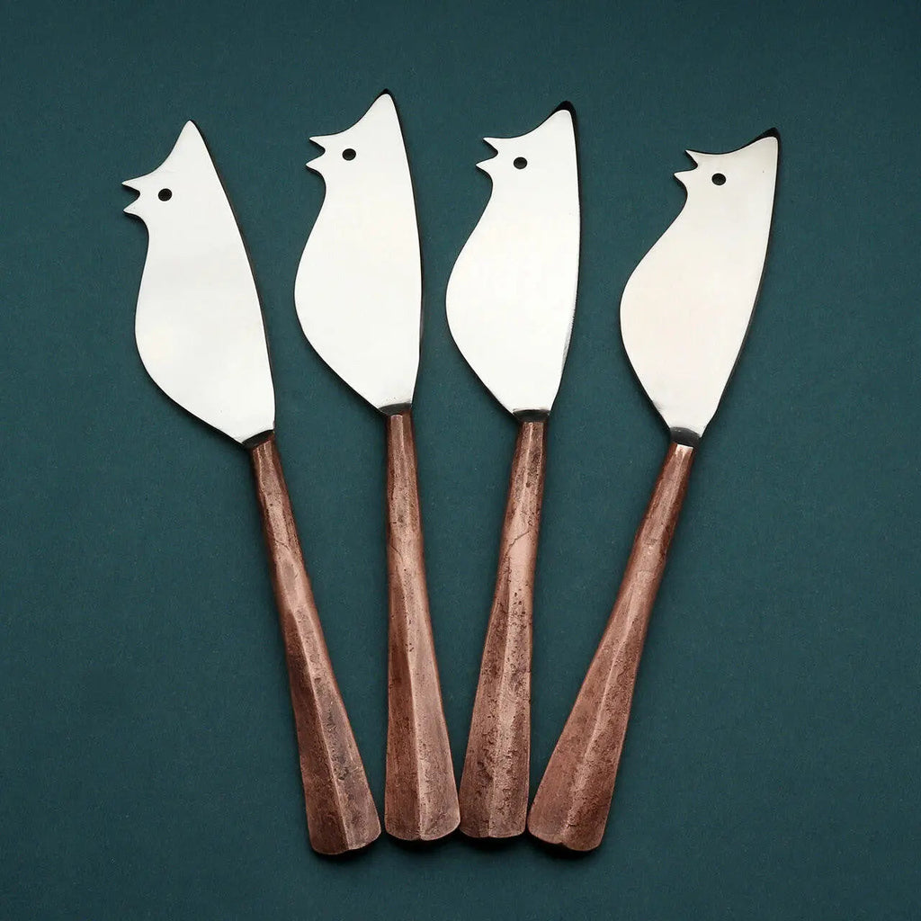 Copper Ridge Ratoncito Cheese Spreader/Knife 4 Pc. Set