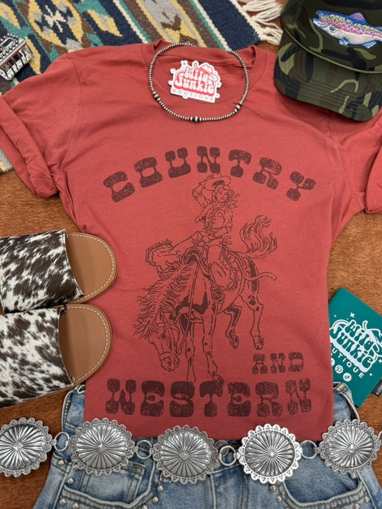 Country & Western Cowgirl Graphic Tee