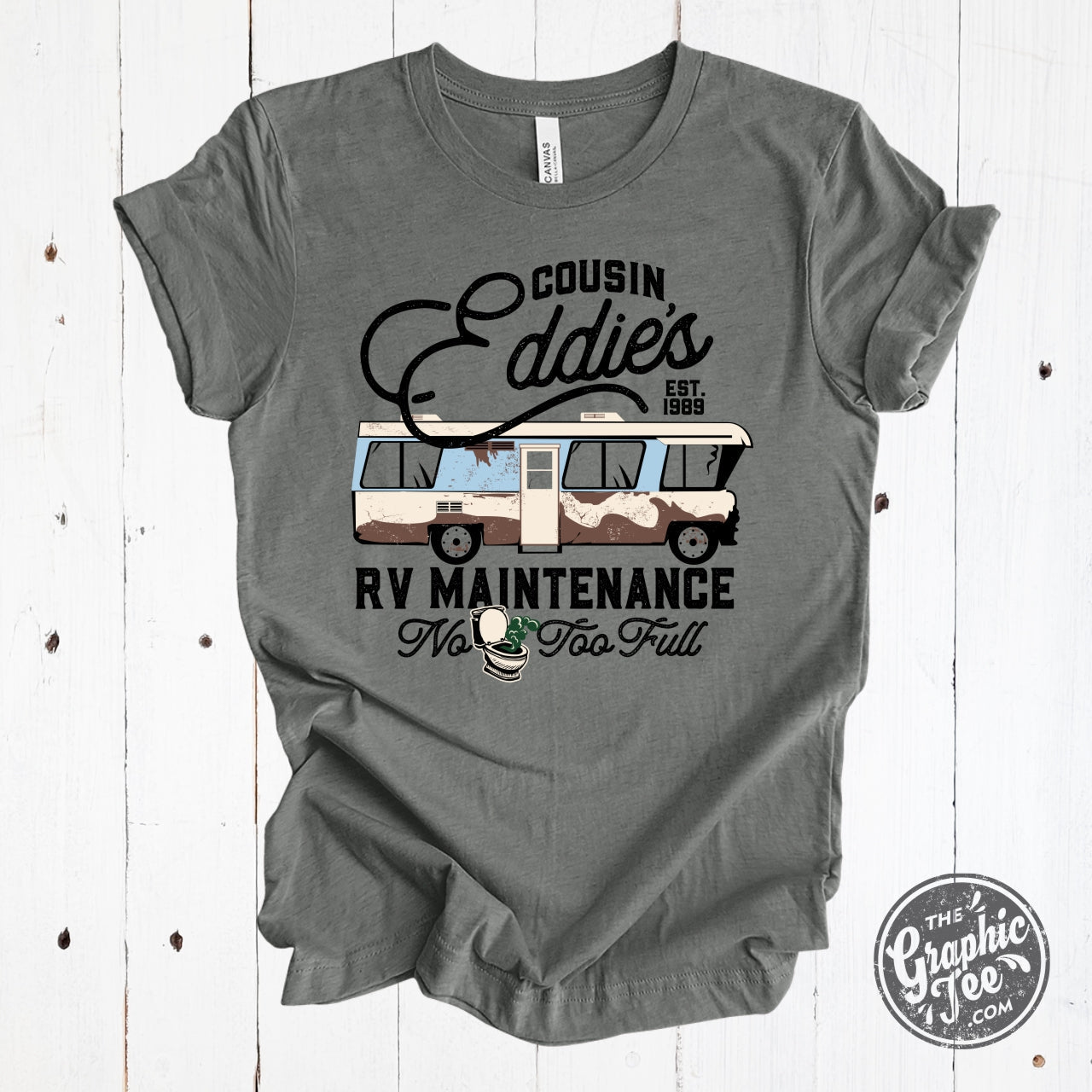 Cousin Eddie's RV Maintenance Deep Heather Short Sleeve Tee