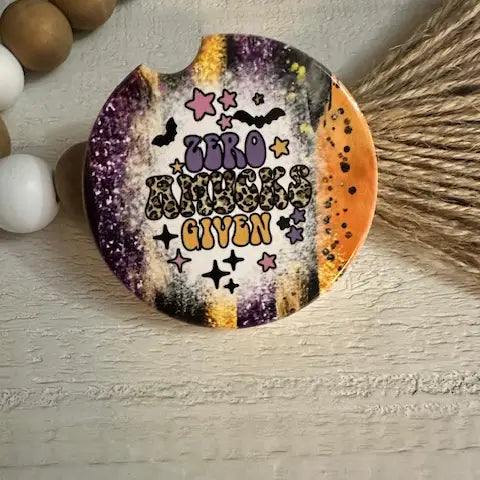 Zero Amucks Given Halloween Car Coaster